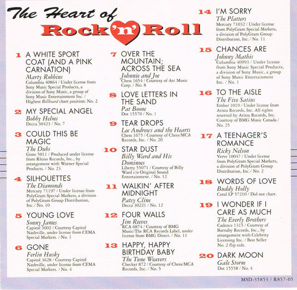 Various - The Heart Of Rock 'N' Roll - 1957 *CD* | Mint (M) Mint (M) - POP *SEALED*