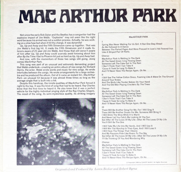 The Ray Charles Singers - MacArthur Park | Mint (M) Mint (M) - POP *SEALED*