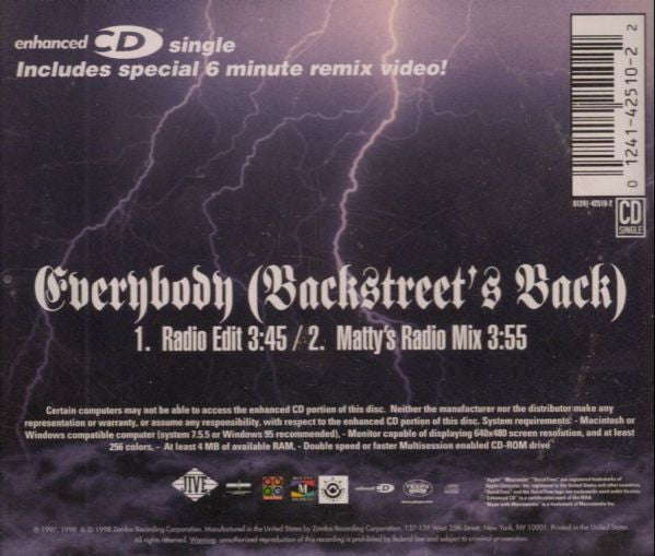 Everybody (Backstreet's Back) (CD) | Mint (M) Mint (M) - POP *SEALED*