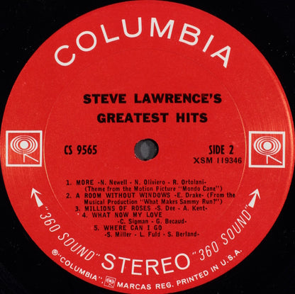 Steve Lawrence's Greatest Hits | Mint (M) Near Mint (NM)