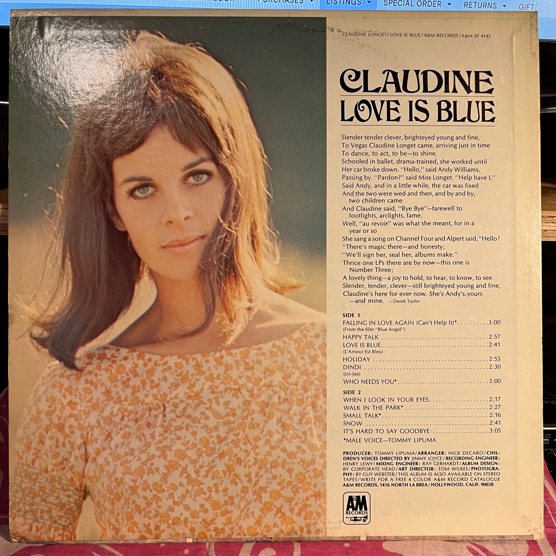 Claudine Longet - Love Is Blue | Mint (M) Excellent (EX) - POP *SEALED*