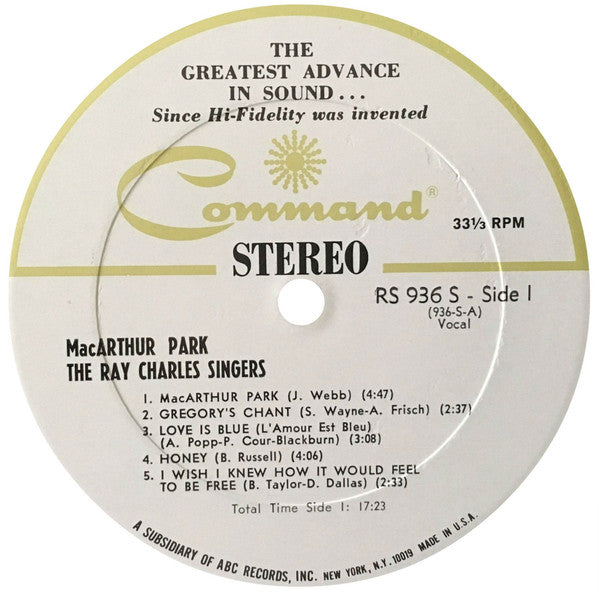 The Ray Charles Singers - MacArthur Park | Mint (M) Mint (M) - POP *SEALED*