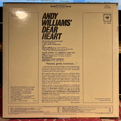 Andy Williams' Dear Heart | Mint (M) Near Mint (NM)