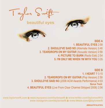 Beautiful Eyes (PROMO COLOR VINYL) | - POP *SEALED/COLOR*