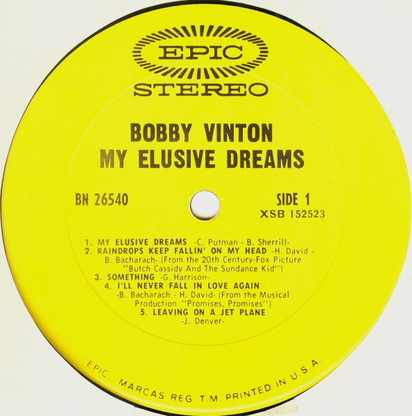 Bobby Vinton - My Elusive Dreams | Mint (M) Mint (M) - POP *SEALED*
