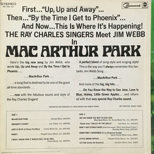 The Ray Charles Singers - MacArthur Park | Mint (M) Mint (M) - POP *SEALED*