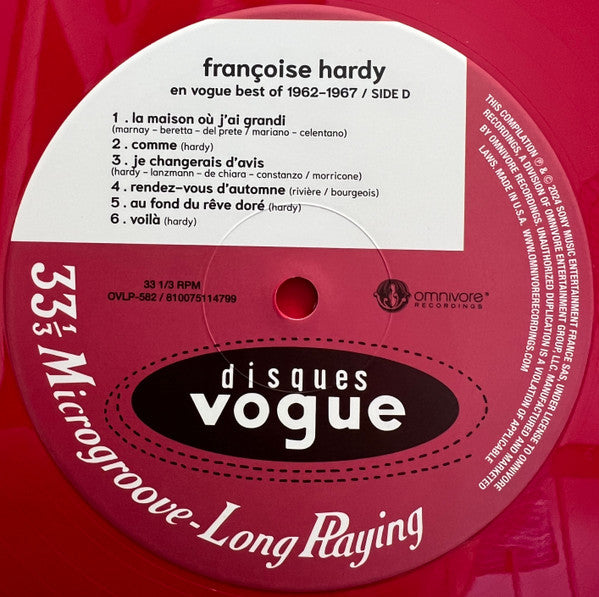 Françoise Hardy En Vogue Best Of 1962-1967 (2025 RSD 2xVINYL) | Mint (M) Mint (M) - POP *SEALED*