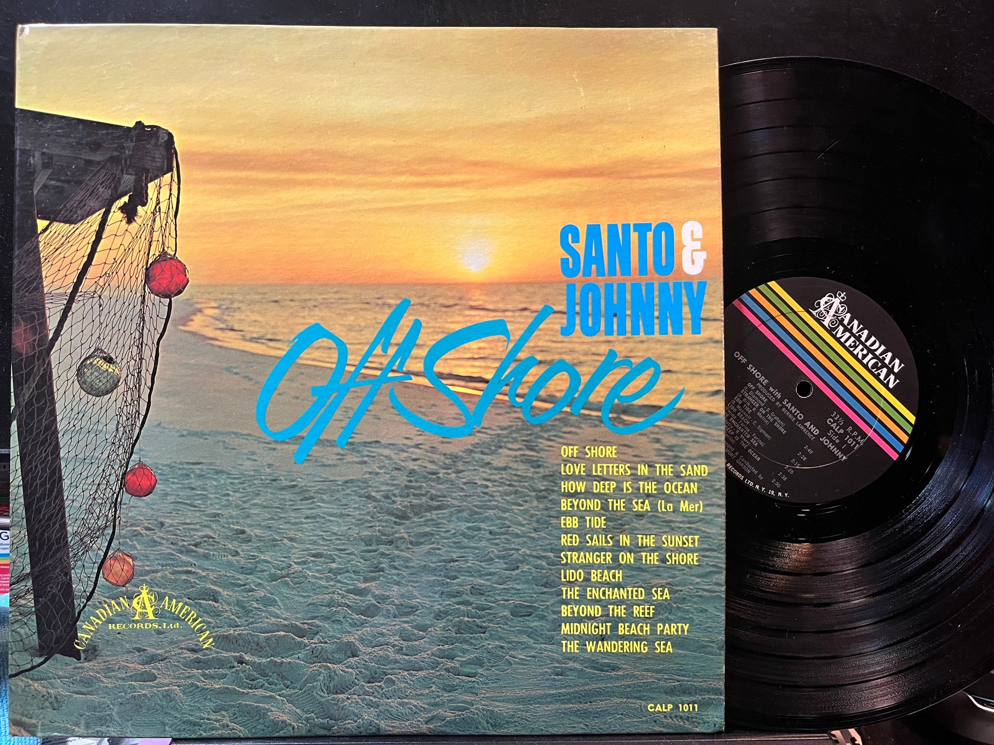 Santo & Johnny - Off Shore (VINYL) | Excellent (EX) Near Mint (NM) - POP/SURF / USED *EXCELLENT*