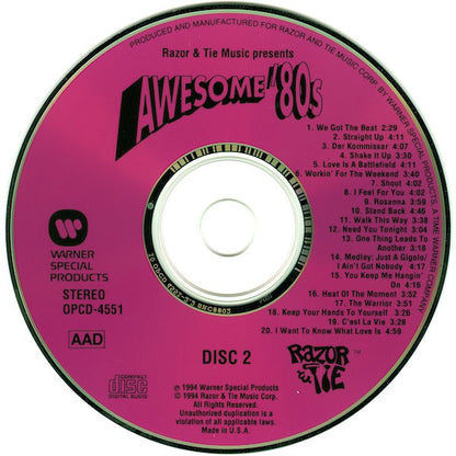 Awesome '80s (2xCD) | Excellent+ (EX+) Excellent+ (EX+) - POP / USED *EXCELLENT+*