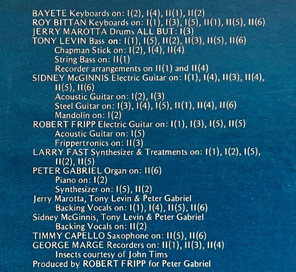 Peter Gabriel - Peter Gabriel (VINYL) | Excellent+ (EX+) Excellent+ (EX+) - POP / USED * EXCELLENT + *