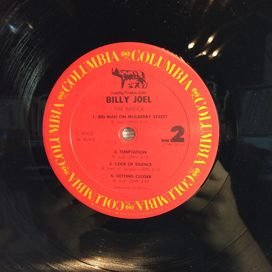 Billy Joel - The Bridge (VINYL LP Columbia – OC 40402, Columbia – C 40402) | USED Excellent+ (EX+) Excellent+ (EX+) - POP / USED *EXCELLENT+*