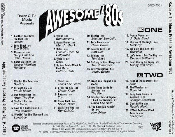 Awesome '80s (2xCD) | Excellent+ (EX+) Excellent+ (EX+) - POP / USED *EXCELLENT+*
