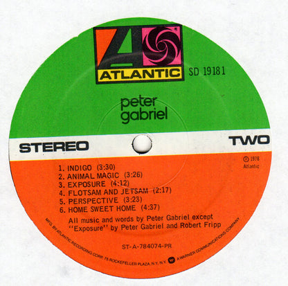 Peter Gabriel - Peter Gabriel (VINYL) | Excellent+ (EX+) Excellent+ (EX+) - POP / USED * EXCELLENT + *