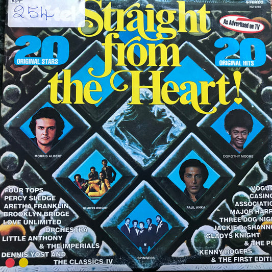 Various Straight From The Heart (20 Original Stars) LP Excellent (EX) Excellent (EX)