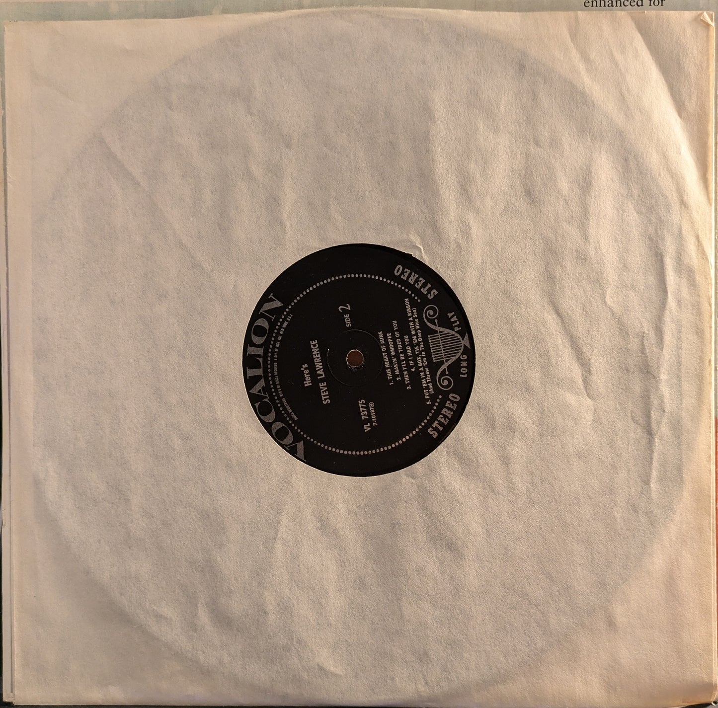 Steve Lawrence (2) - Here's Steve Lawrence | Excellent (EX) Excellent (EX) - POP / USED *EXCELLENT*