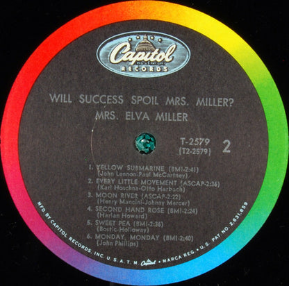 Mrs. Elva Miller - Will Success Spoil Mrs. Miller? *MONO* | Excellent (EX) Excellent (EX) - POP / USED *EXCELLENT*