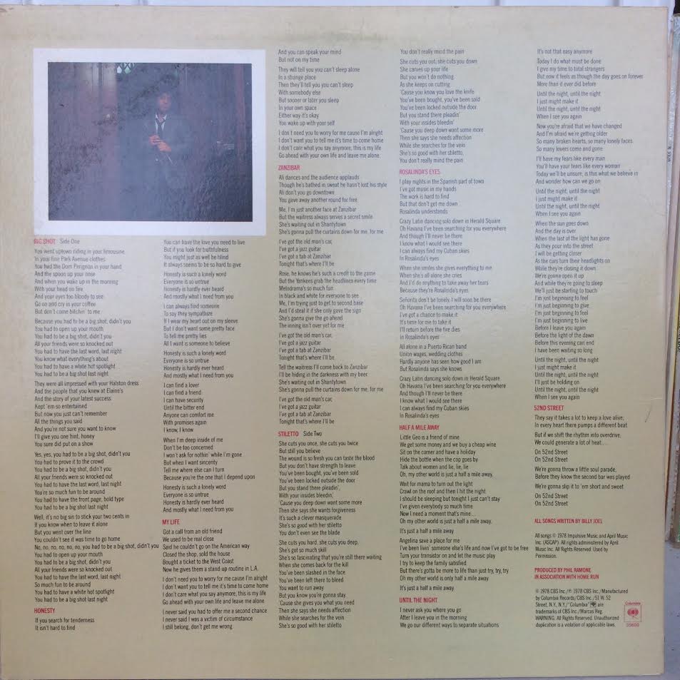 52nd Street (VINYL) | Near Mint- (NM-) Near Mint- (NM-) - POP / USED *NEAR MINT-*