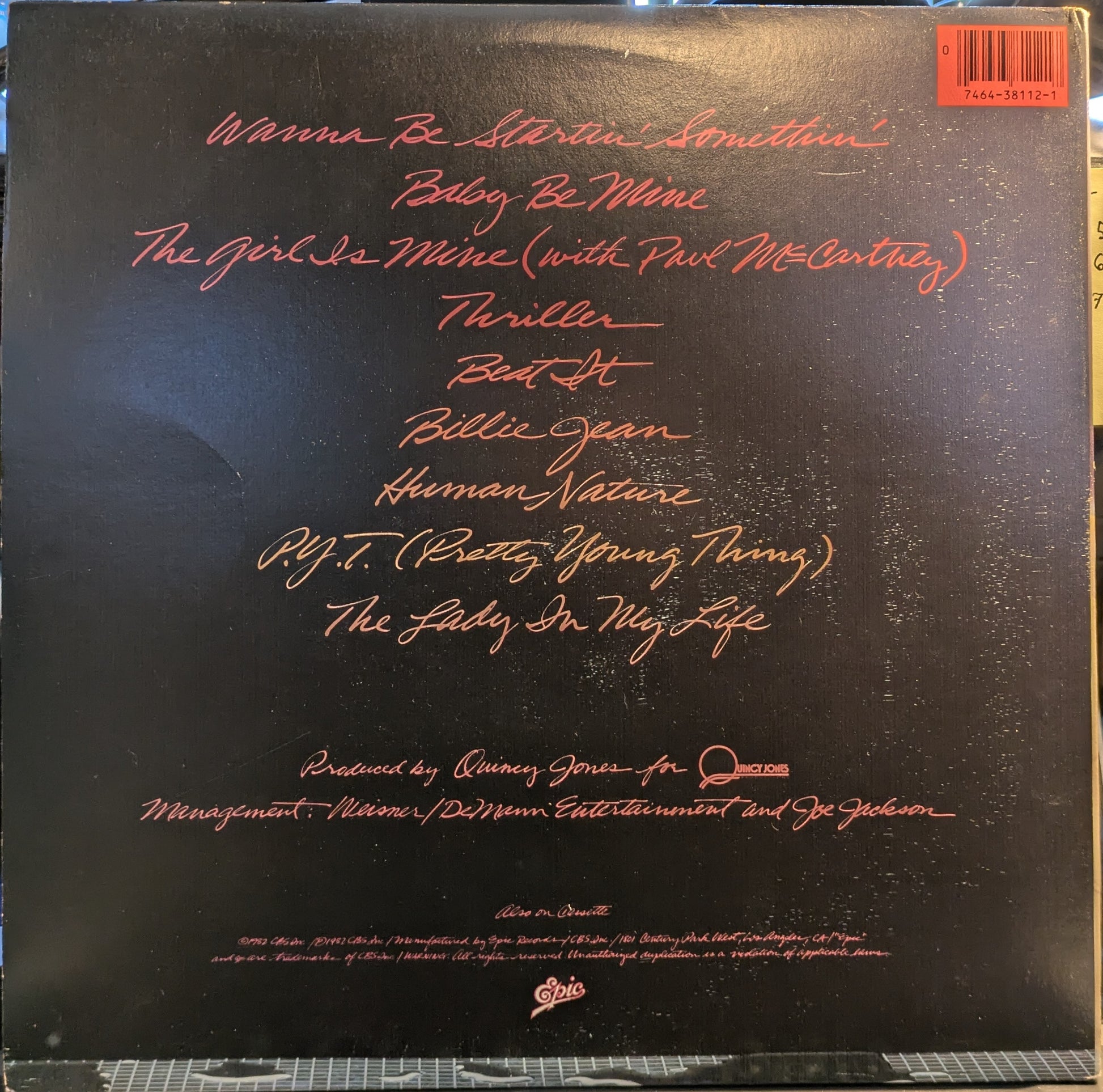 Thriller (VINYL) | Near Mint (NM) Near Mint (NM) - POP / USED *NEAR MINT-*