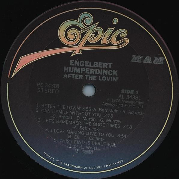 Engelbert Humperdinck - After The Lovin' | Near Mint (NM) Near Mint (NM) - POP / USED *NEAR MINT*