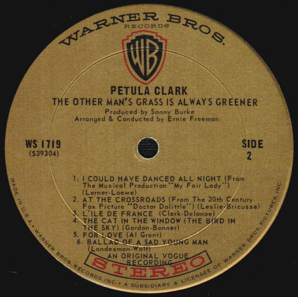 Petula Clark - The Other Man's Grass Is Always Greener *STEREO* | Near Mint (NM) Very Good Plus (VG+) - POP / USED *NEAR MINT*