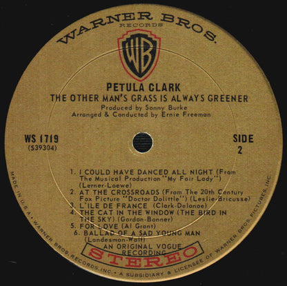 Petula Clark - The Other Man's Grass Is Always Greener *STEREO* | Near Mint (NM) Very Good Plus (VG+) - POP / USED *NEAR MINT*