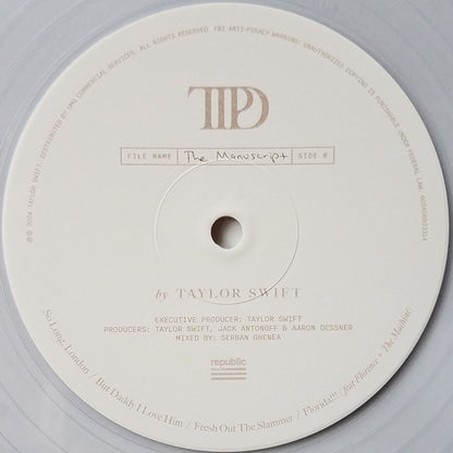 Taylor Swift - The Tortured Poets Department (2X LP) *Phantom Clear* | Near Mint (NM) Near Mint (NM) - POP / USED *NEAR MINT*