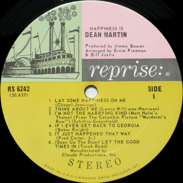 Dean Martin Happiness Is Dean Martin *STEREO* LP Near Mint (NM or M-) Near Mint (NM or M-)