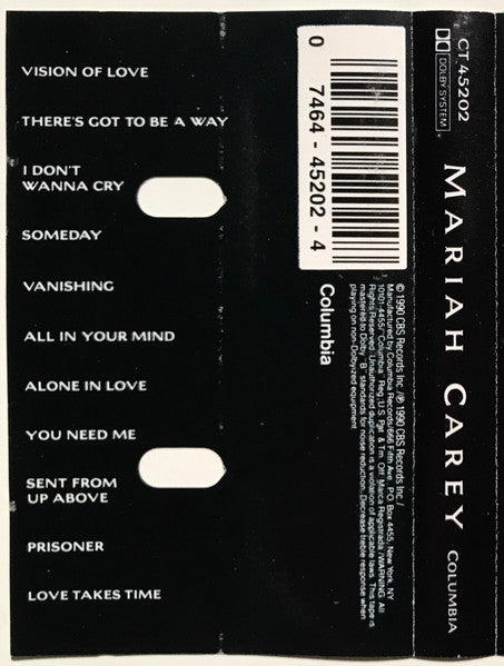 Mariah Carey - Mariah Carey *CASSETTE* | Near Mint (NM) Near Mint (NM) - POP / USED *NEAR MINT*