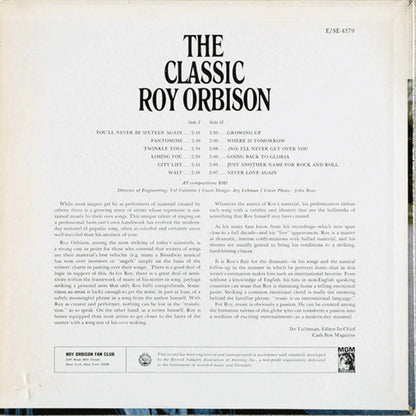 The Classic Roy Orbison *MGM* | Near Mint (NM) Excellent (EX)
