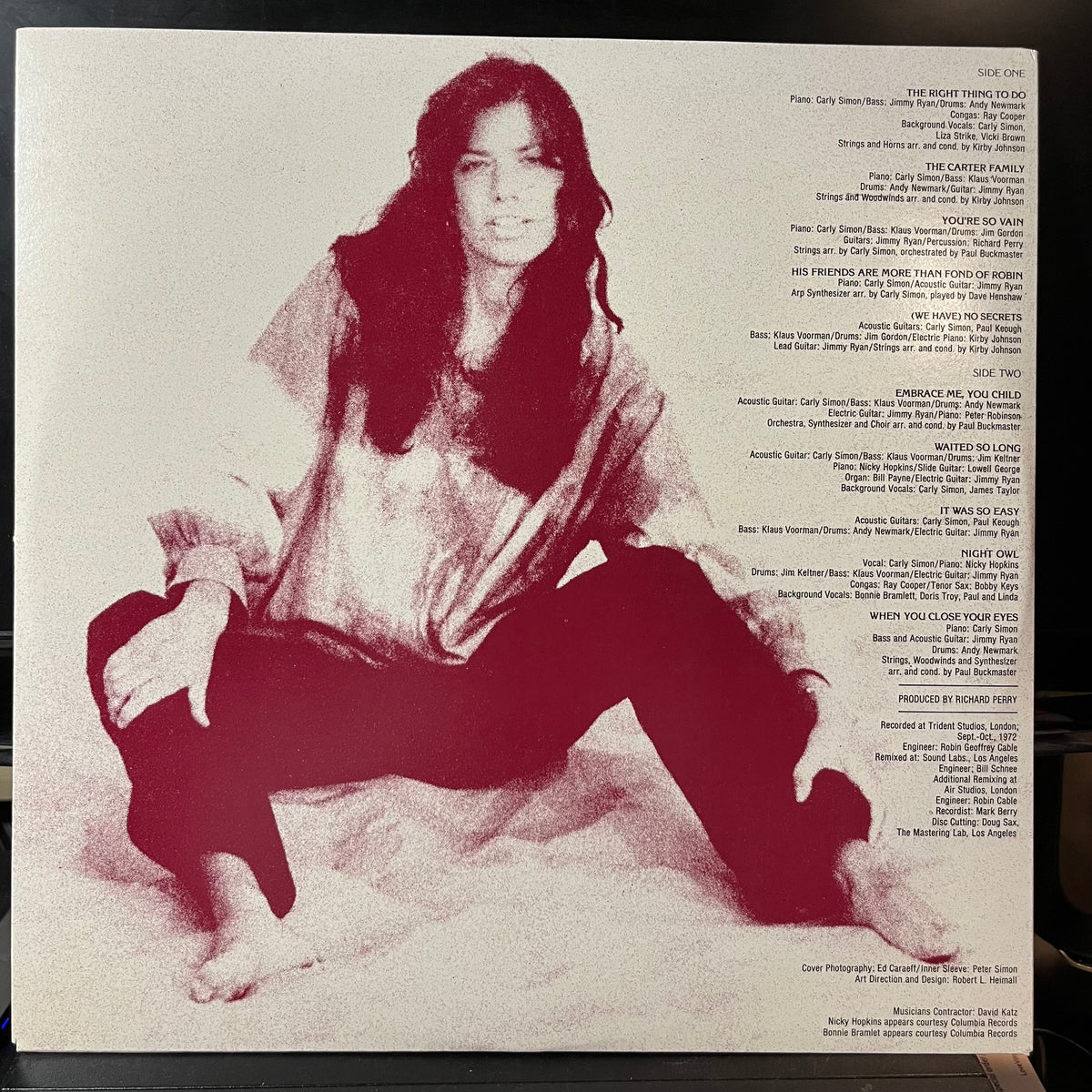Carly Simon - No Secrets (VINYL LP) | USED Near Mint (NM or M-) Near Mint (NM or M-) - POP / USED *NEAR MINT*