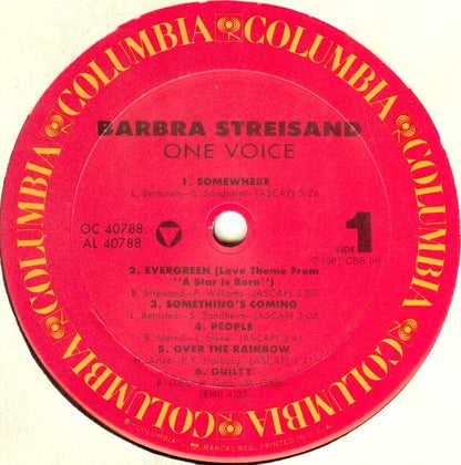 Barbra Streisand - One Voice (VINYL) | Near Mint (NM or M-) Excellent+ (EX+) - POP / USED *NEAR MINT*