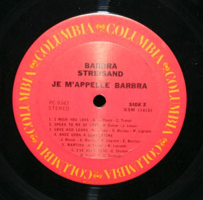 Je M'appelle Barbra *REISSUE* | Near Mint (NM) Excellent (EX)