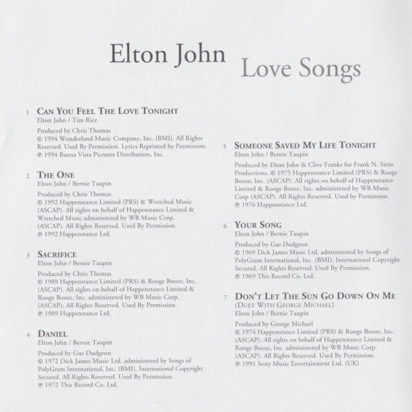 Love Songs (CD) | Near Mint (NM) Near Mint (NM) - POP / USED *NEAR MINT*