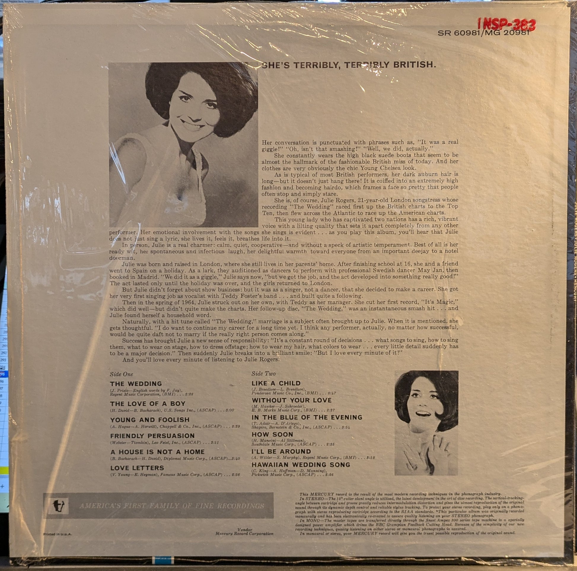 Julie Rogers (VINYL) | Near Mint (NM) Near Mint (NM) - POP / USED *NEAR MINT*