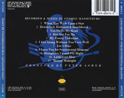 For Sentimental Reasons (CD) | Near Mint (NM) Near Mint (NM) - POP / USED *NEAR MINT*