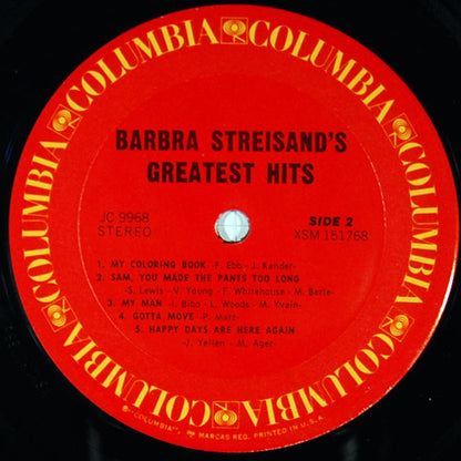 Barbra Streisand - Barbra Streisand's Greatest Hits | Near Mint (NM) Near Mint (NM) - POP / USED *NEAR MINT*
