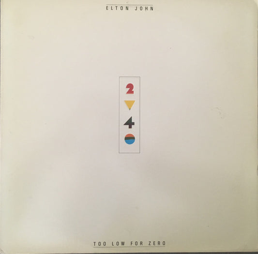 Elton John - Too Low For Zero *CLUB - P* | Near Mint (NM) Excellent (EX) - POP / USED *NEAR MINT*
