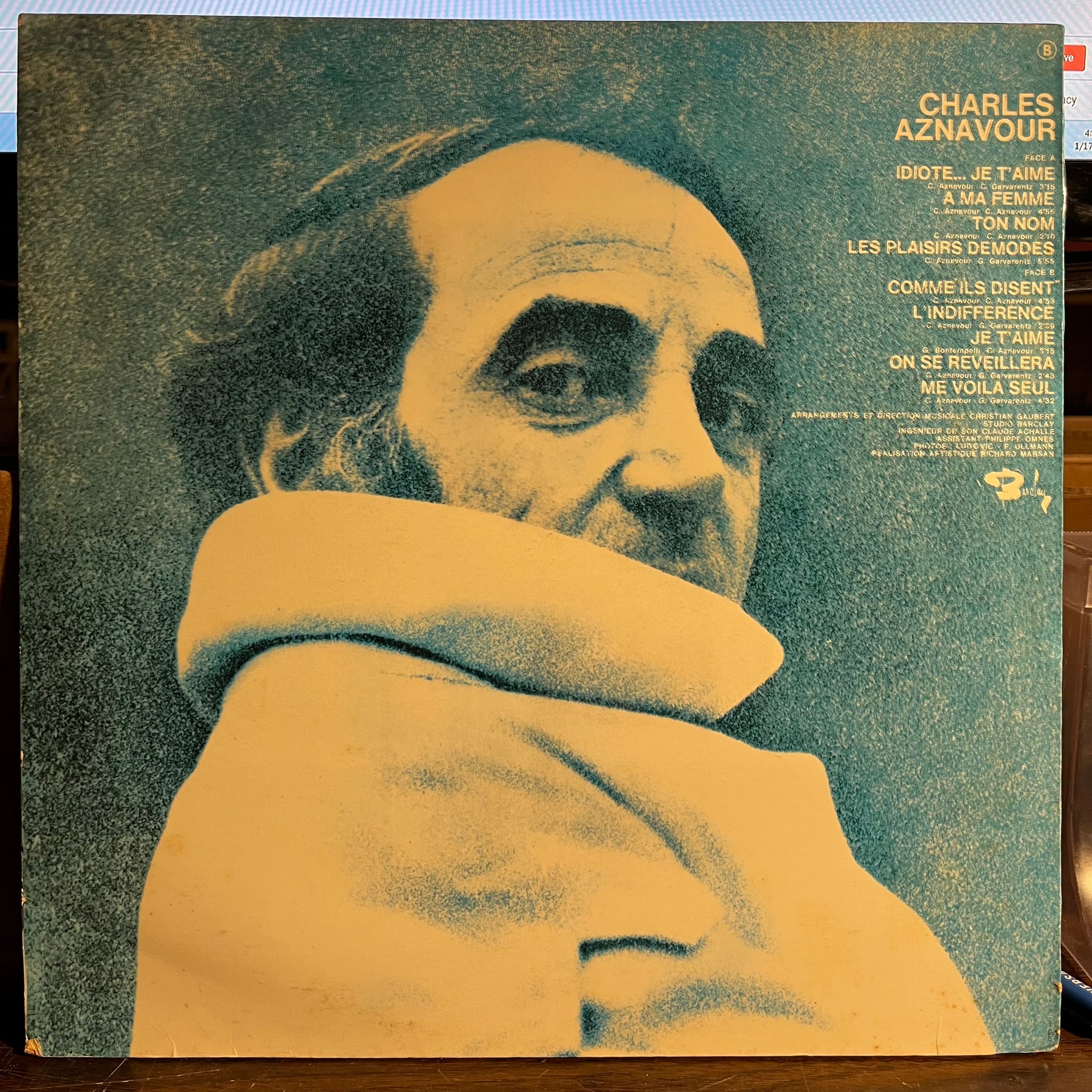 Charles Aznavour - Idiote Je T'Aime... *FRANCE* | Near Mint (NM) Excellent (EX) - POP / USED *NEAR MINT*