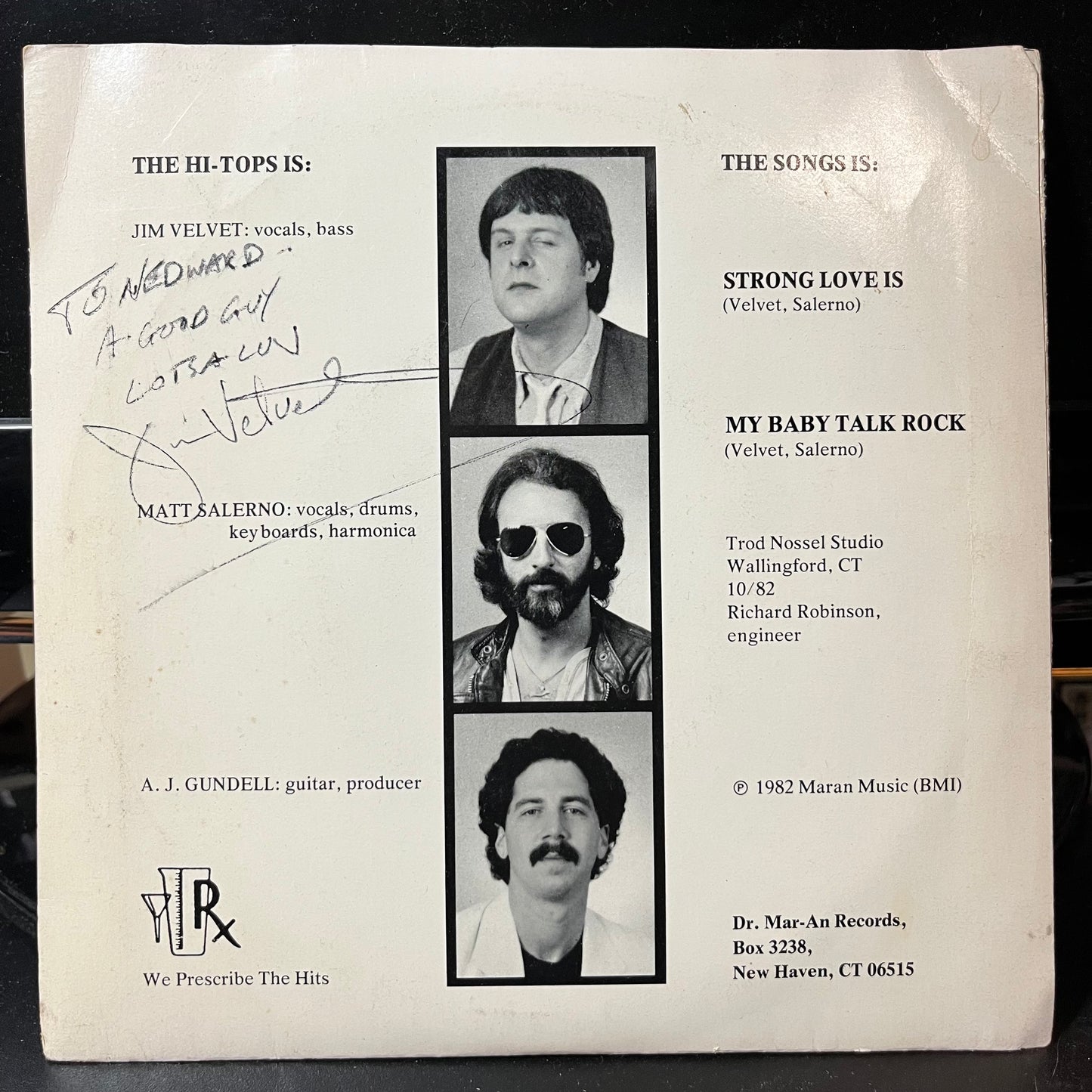 My Baby Talk Rock / Strong Love Is (7" VINYL)*SIGNED* | Near Mint (NM or M-) Excellent (EX) - POP / USED *NEAR MINT*