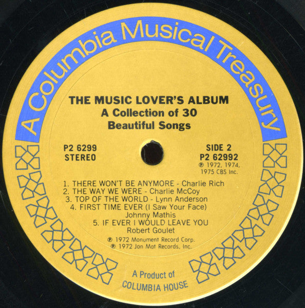 Various - The Music Lover's Album (A Collection Of 30 Beautiful Songs) | Near Mint (NM) Near Mint (NM) - POP / USED *NEAR MINT*