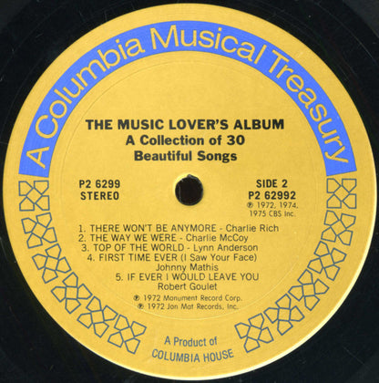 Various - The Music Lover's Album (A Collection Of 30 Beautiful Songs) | Near Mint (NM) Near Mint (NM) - POP / USED *NEAR MINT*