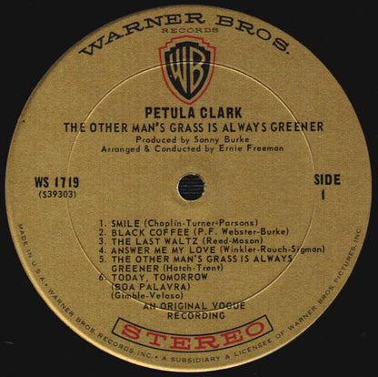 Petula Clark - The Other Man's Grass Is Always Greener *STEREO* | Near Mint (NM) Very Good Plus (VG+) - POP / USED *NEAR MINT*