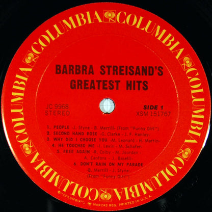 Barbra Streisand's Greatest Hits | Near Mint (NM) Near Mint (NM)