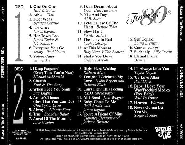 Forever '80s (2xCD) | Near Mint (NM) Near Mint (NM) - POP / USED *NEAR MINT*
