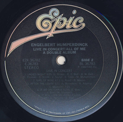 Engelbert Humperdinck - Live In Concert And All Of Me / A Double Album | Near Mint (NM) Near Mint (NM) - POP / USED *NEAR MINT*