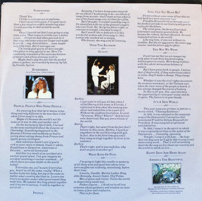 Barbra Streisand - One Voice (VINYL) | Near Mint (NM or M-) Excellent+ (EX+) - POP / USED *NEAR MINT*