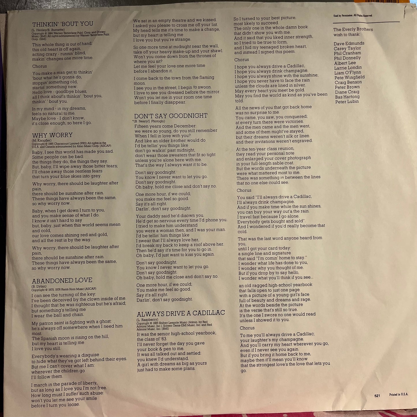 Everly Brothers - Born Yesterday *HRM* | Near Mint (NM) Excellent (EX) - POP / USED *NEAR MINT*