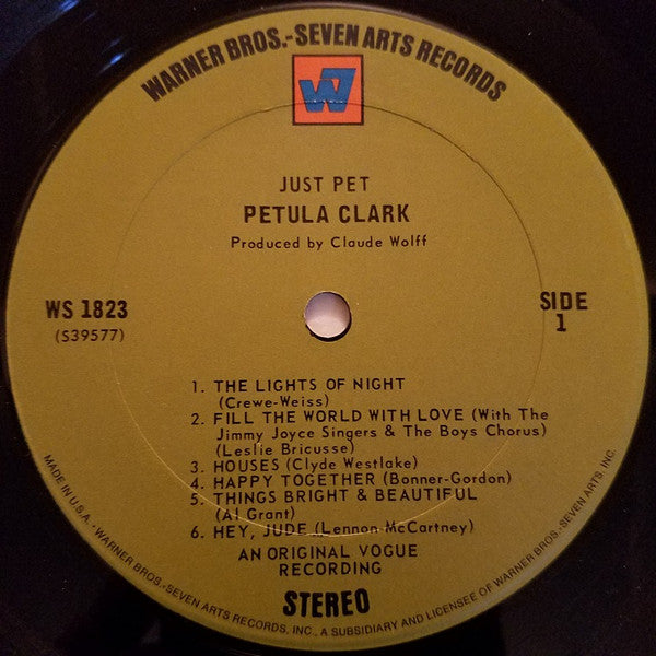 Petula Clark - Just Pet *STEREO-POSTER* | Near Mint (NM) Excellent (EX) - POP / USED *NEAR MINT*