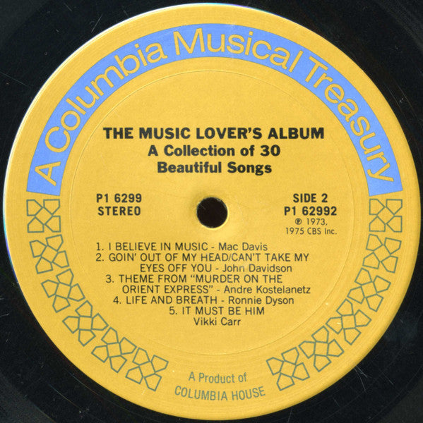 Various - The Music Lover's Album (A Collection Of 30 Beautiful Songs) | Near Mint (NM) Near Mint (NM) - POP / USED *NEAR MINT*