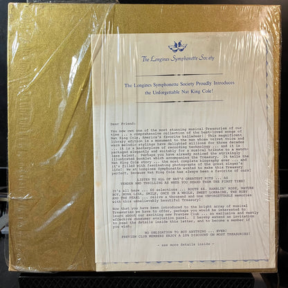 Nat King Cole - Nat King Cole Golden Treasury "Unforgettable" (VINYL BOX SET LONGINES SYMPHONETTE SOCIETY SY 5155 1966) | USED Near Mint (NM or M-) Excellent (EX) - POP / USED *NEAR MINT*